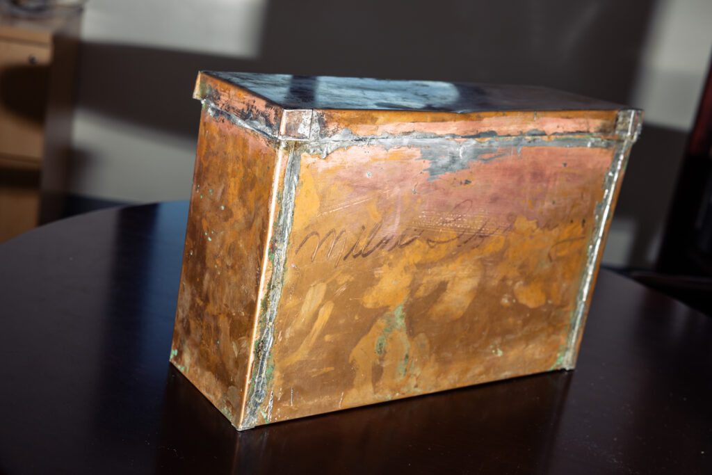 The time capsule from 1967. (SUNY Geneseo/Matt Burkhartt)