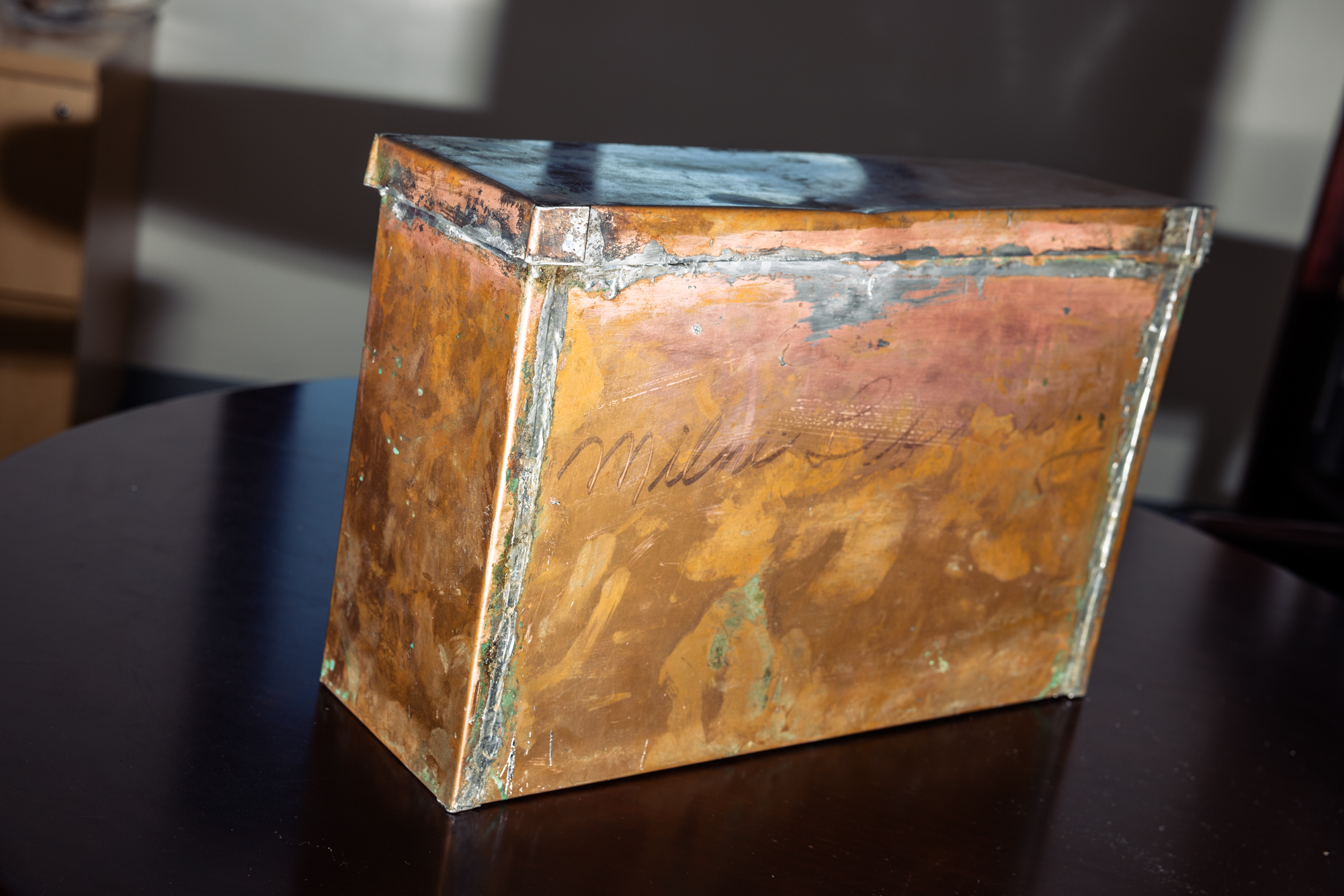 The time capsule from 1967. (SUNY Geneseo/Matt Burkhartt)