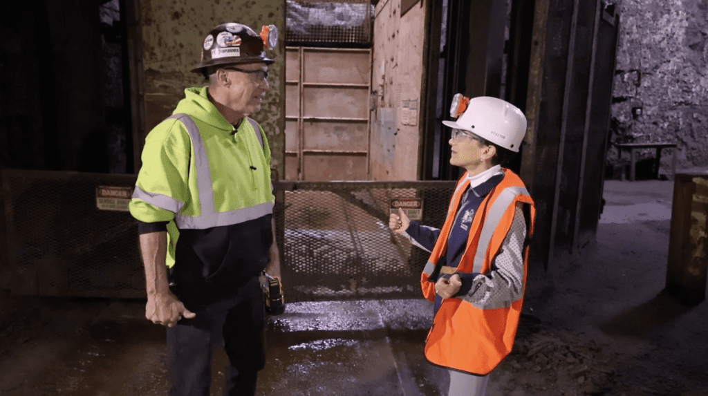 President Battles at the salt mine.