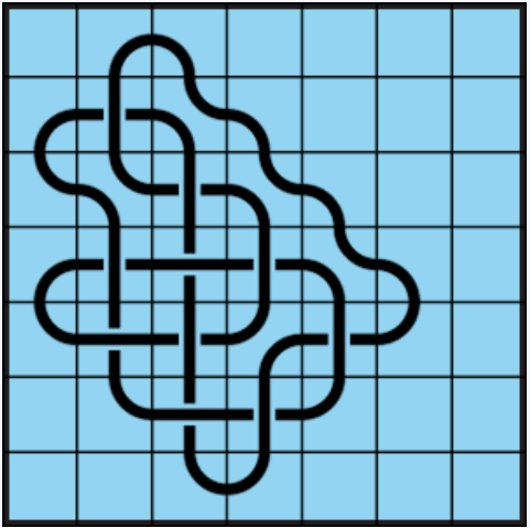 Curved lines on light blue background