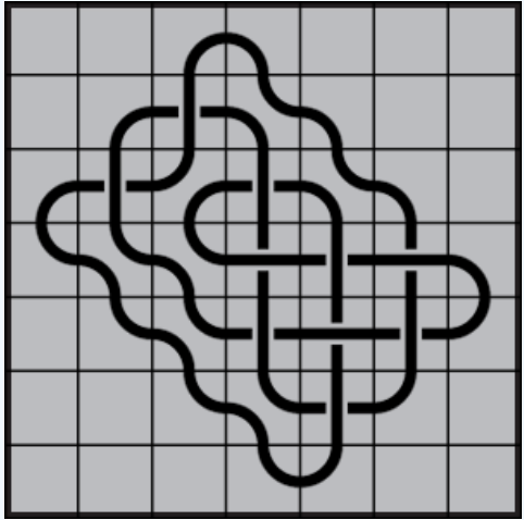 Curved lines on grey background