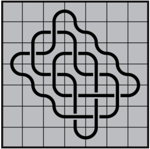 Curved lines on grey background