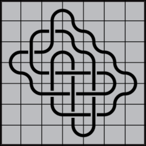 Curved lines on grey background