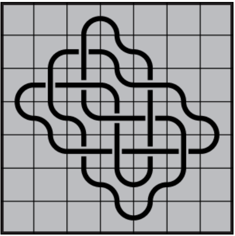 Curved lines on grey background