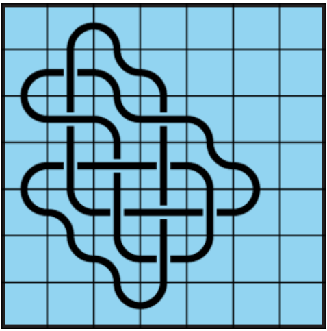 Curved lines on light blue background