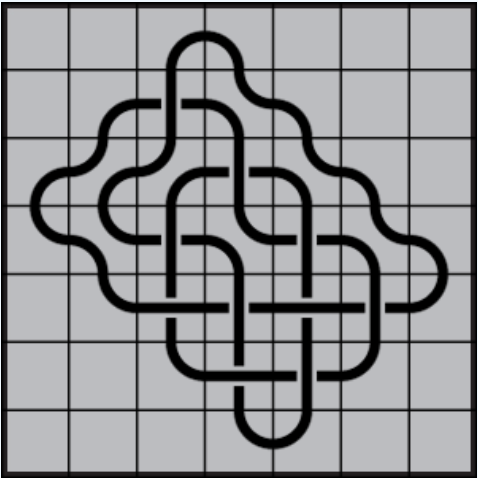 Curved lines on grey background