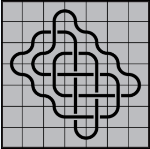 Curved lines on grey background