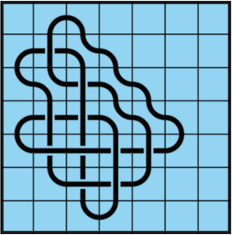 Curved lines on light blue background