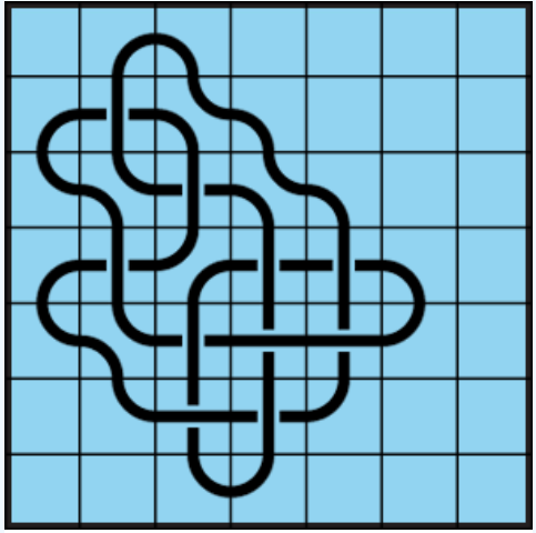 Curved lines on light blue background