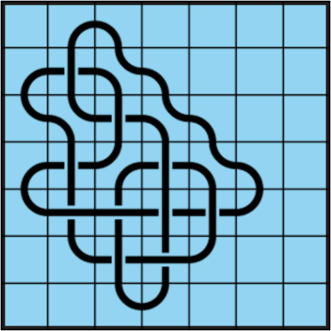 Curved lines on light blue background