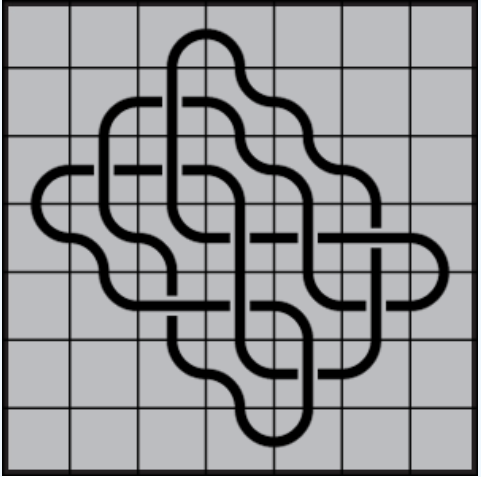 Curved lines on grey background