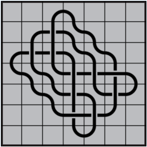 Curved lines on grey background