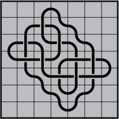 Curved lines on grey background