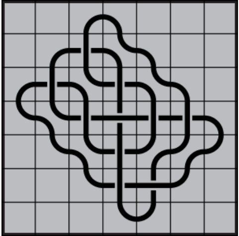 Curved lines on grey background