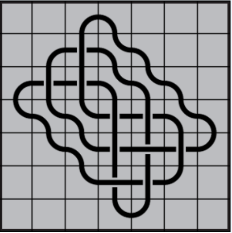 Curved lines on grey background