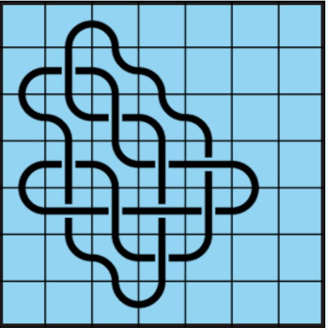 Curved lines on light blue background