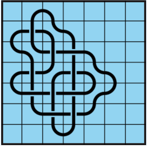 Curved lines on light blue background