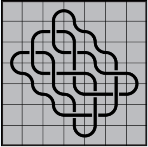 Curved lines on grey background