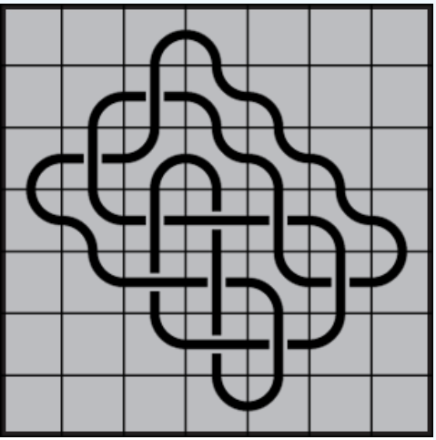 Curved lines on grey background