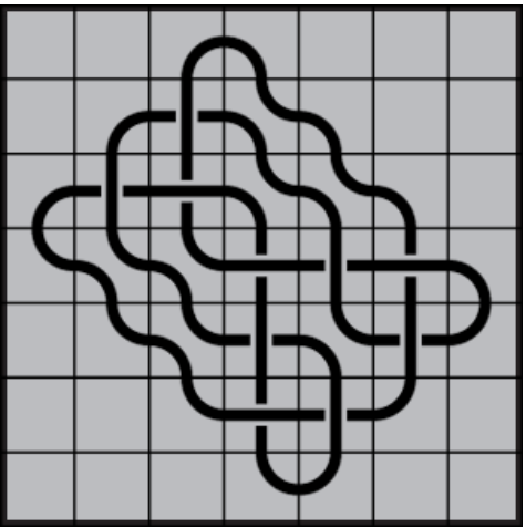 Curved lines on grey background