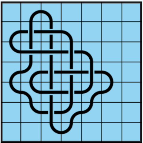 Curved lines on light blue background