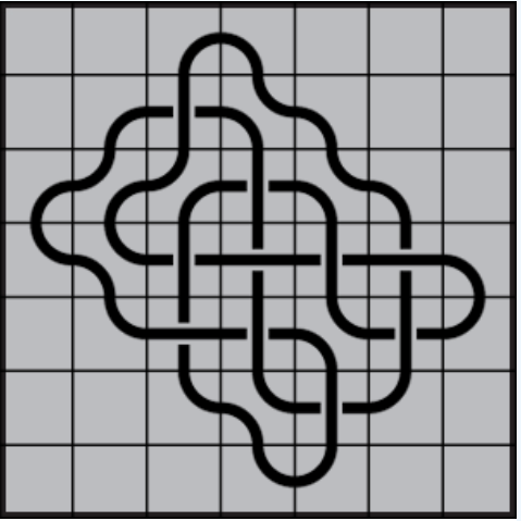 Curved lines on grey background