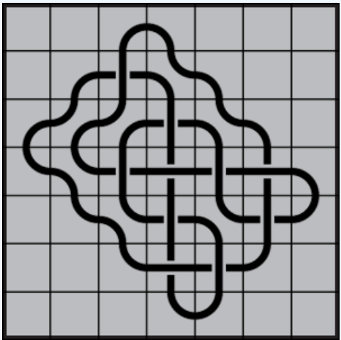 Curved lines on grey background