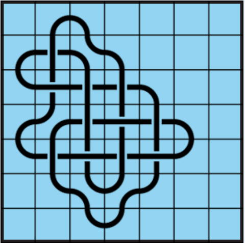 Curved lines on light blue background