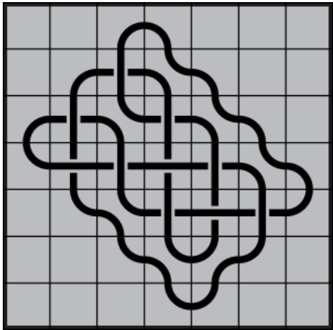 Curved lines on grey background