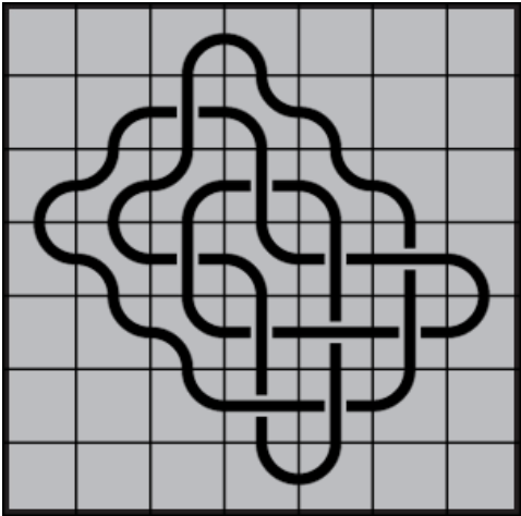 Curved lines on grey background