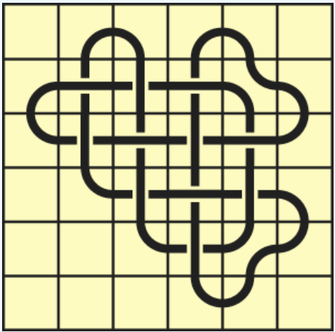 11a107 Curved lines on a yellow background