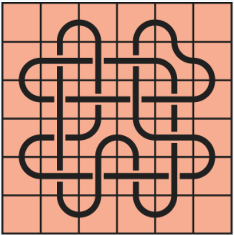 11a339 (more) Curved lines on a red background