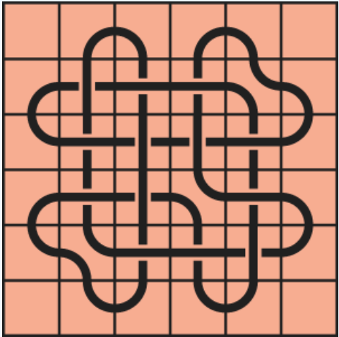 11a340 (more) Curved lines on a red background