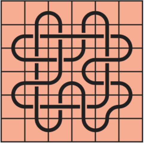 11a342 (more) Curved lines on a red background