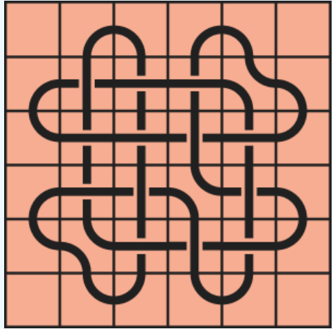 12a165 (more) Curved lines on a red background