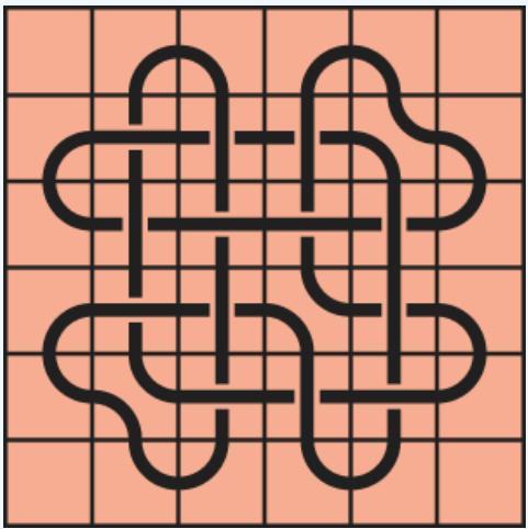 12a376 (more) Curved lines on a red background