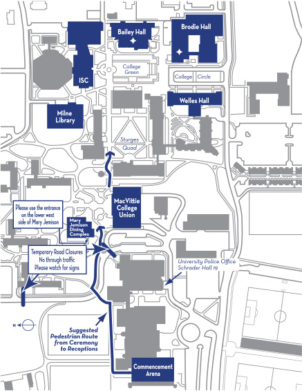Commencement 2025 Department Gatherings Map