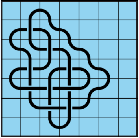 Curved lines on light blue background