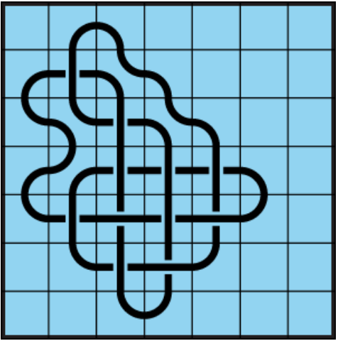 Curved lines on light blue background