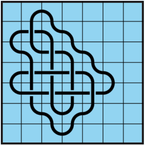 Curved lines on light blue background