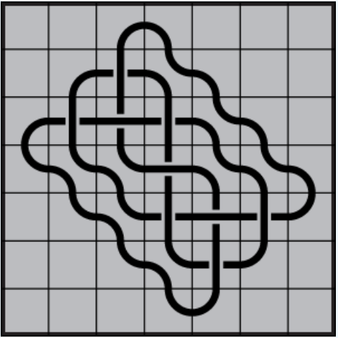 Curved lines on grey background