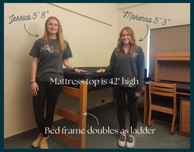 Illustration of Residence Hall Bed Height