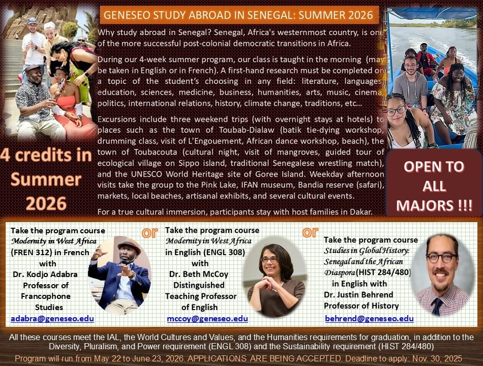 Senegal program flyer