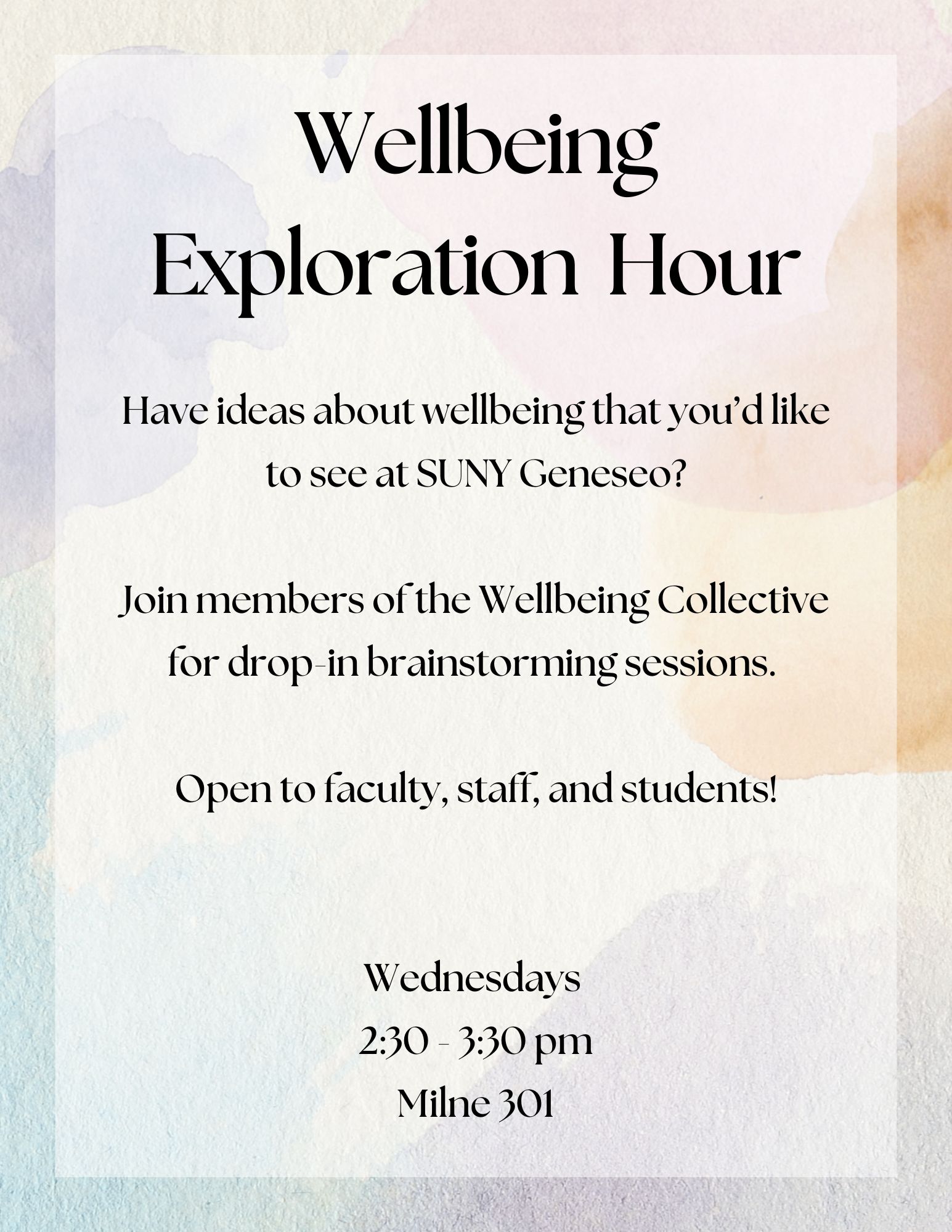 Wellbeing Exploration Hours Wellbeing Exploration Hours