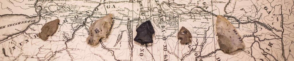 Arrowheads on a map