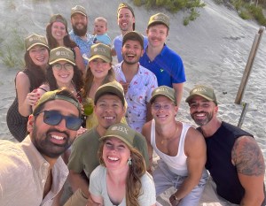 Bennett Marano '12 and his friends on the Outer Banks beach