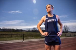 Lance Jensen '24 on the track. 