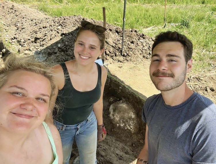 download (3) Fiona Shackelton (center, of Epsilon of NY) with classmates at her 2022 field school. In Bristol, New York.