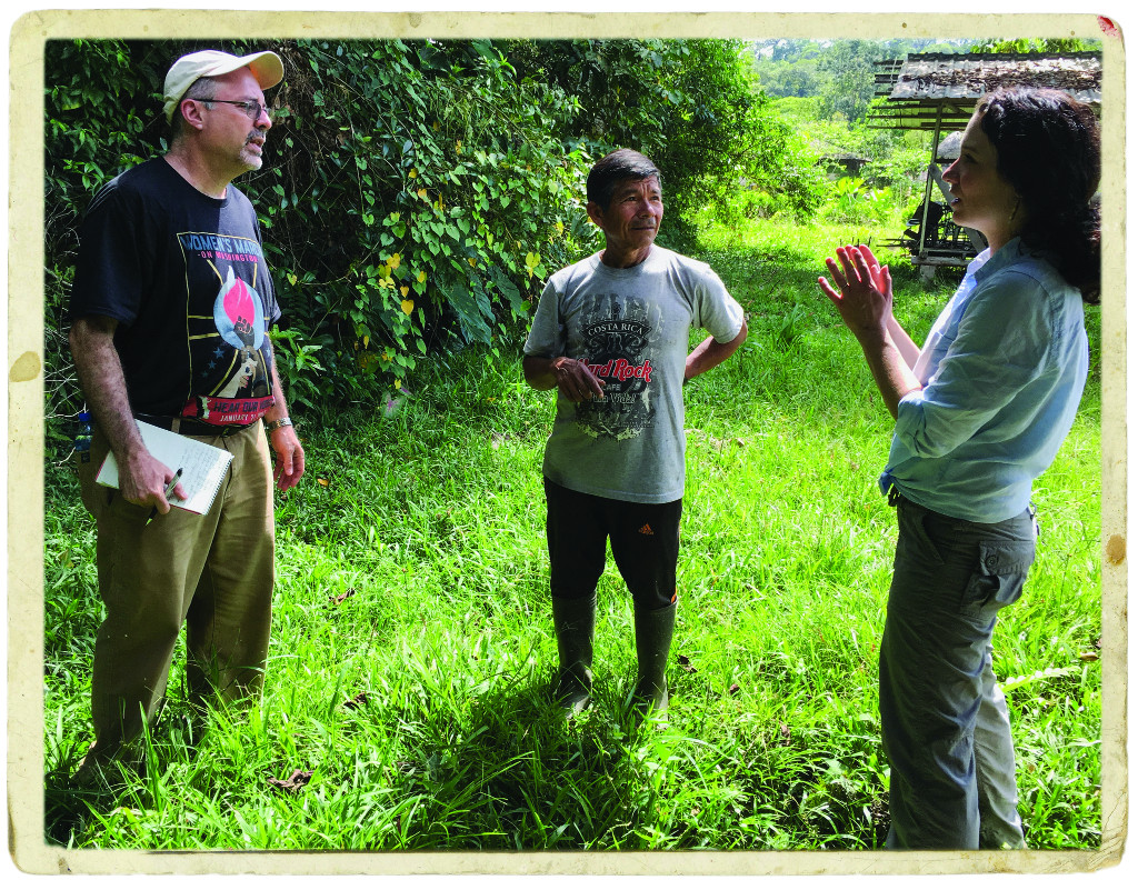 Todd Ei- senstadt and Karleen West interviewing Lenin Gualinga, former president of Sarayaku