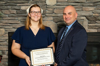 Jillian Mitchell '25 and Chief Ewanow '06 (Image provided)